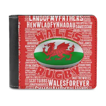 Легенды Уэльского Регби Мужской Кошелек Кошельки Кошельки Нового Дизайна Цена в Долларах Лучший Мужской Кожаный Кошелек Валлийское Регби Rugby Sport Уэльс