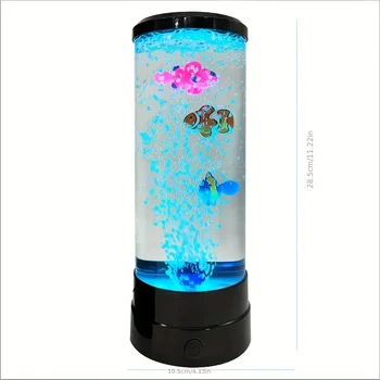 Светодиодная Лампа bubble Fish Lamp, Многоцветный Аквариумный Ночник, Декоративная Имитация Настольной Лампы Fantasy Fish Bubble