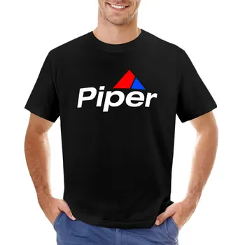 Футболка с самолетом Piper, милые топы, графические черные заготовки, мужские белые футболки