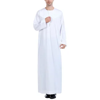 Арабская мужская одежда мусульманские однотонные халаты Арабское мужское платье для богослужения